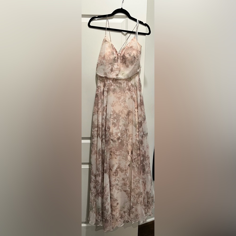 Beautiful Jenny Yoo floral bridesmaid dress